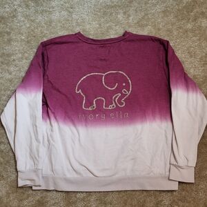 Ivory Ella Purple and White Ombre Sweatshirt